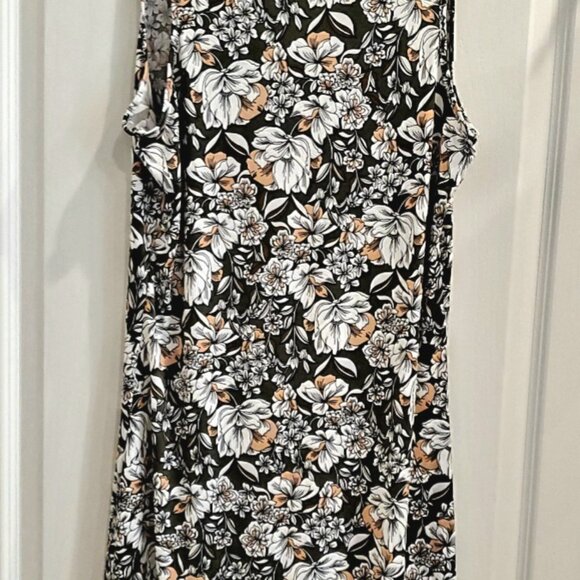 Emi & Joe Sleeveless Collared Floral Dress ~ Size M - Picture 4 of 7